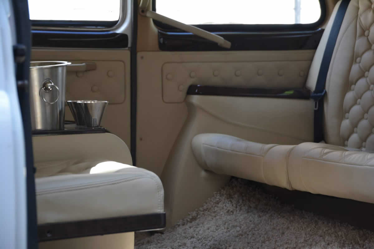 Interior seating in London TX4 taxi