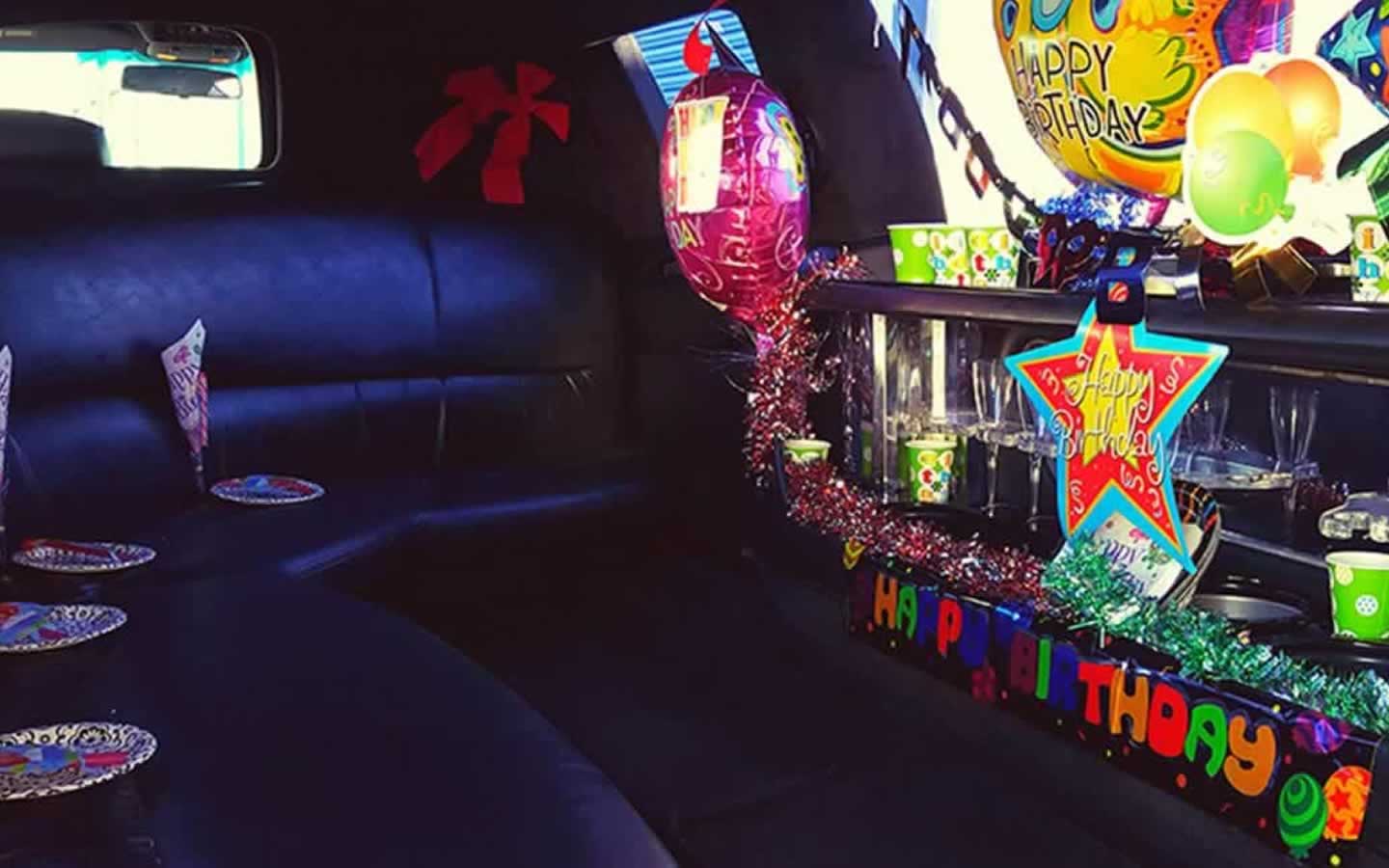 kids limo party decorations