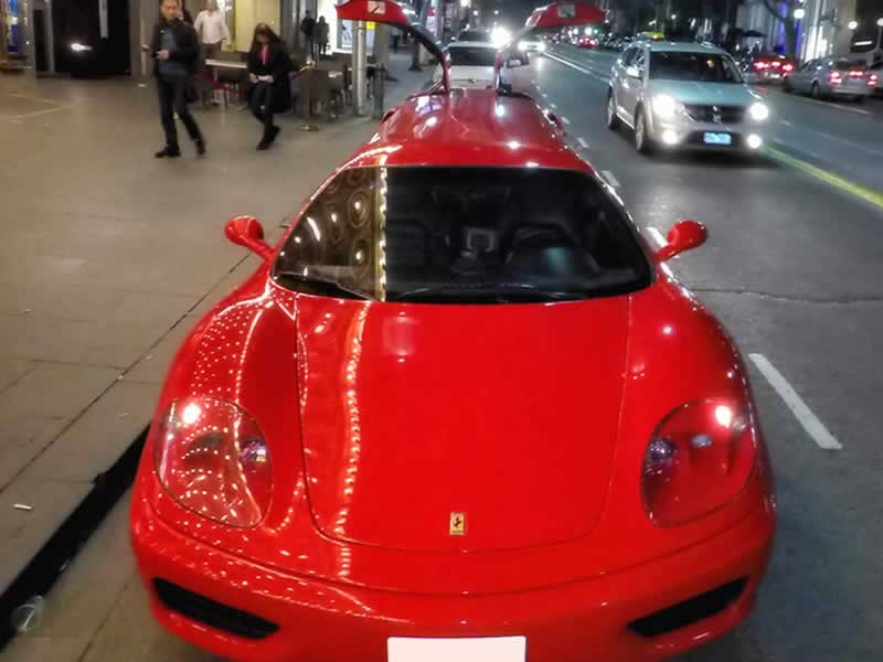 Ferrari stretch limo front view