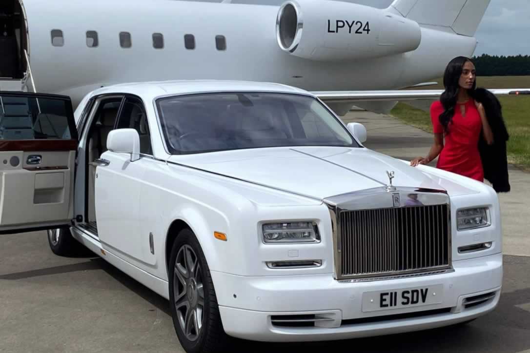 Rolls-Royce Phatom at airport transfer